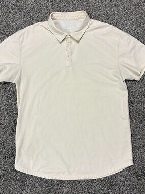 Bylt Drop Cut Lux Polo Bone (Cream), Size XL